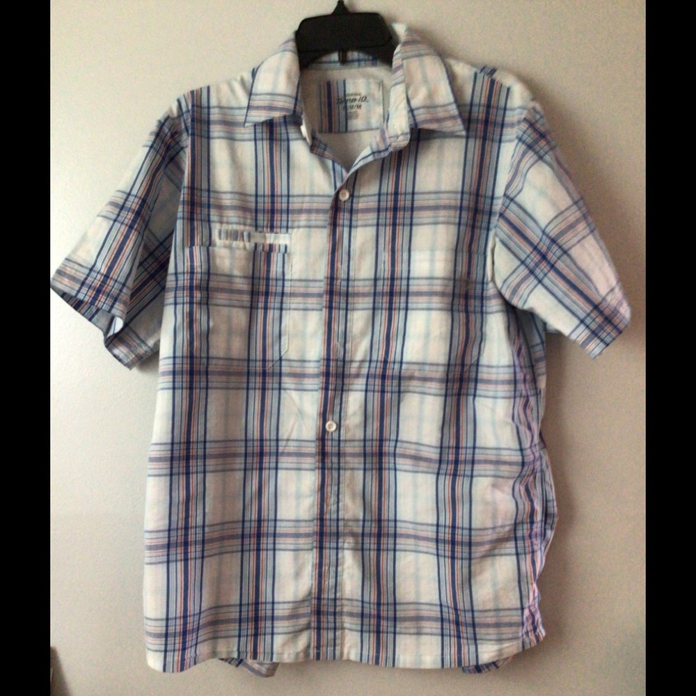 Dickie’s Button Down Plaid Shirt men’s